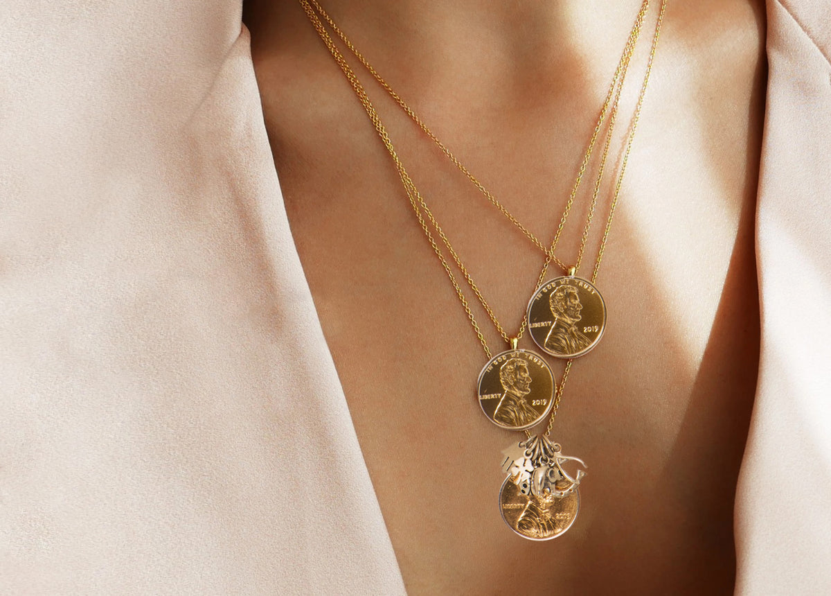 CUSTOMIZABLE “So Lucky” Necklace w/ 7 Good Luck Charms 